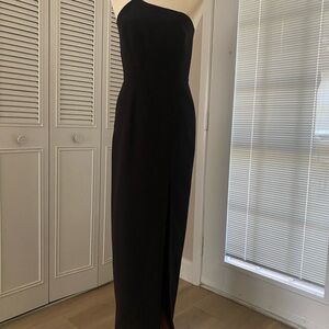 Gianni Bini Black One Shoulder Cocktail Gown